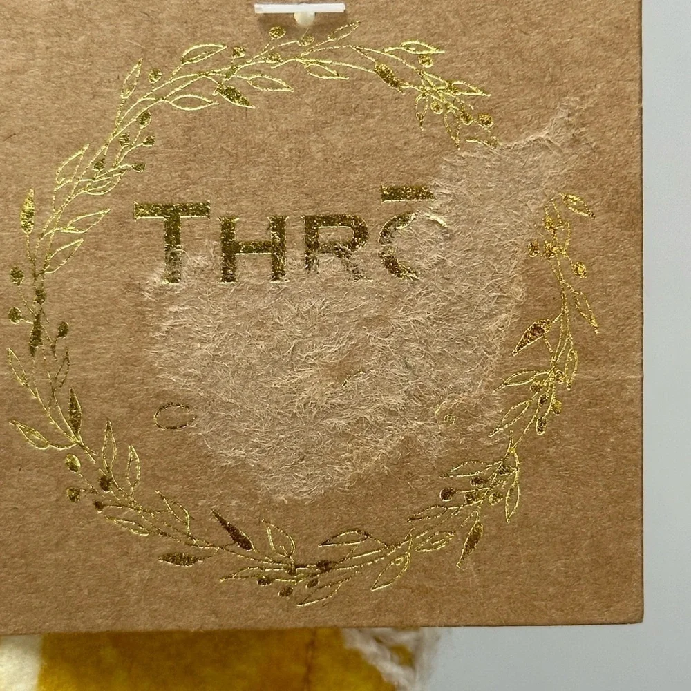 Thro Gold Cream Pumpkin Pillow & Hyde and Eek Reversible Table Top Sign Fall NWT